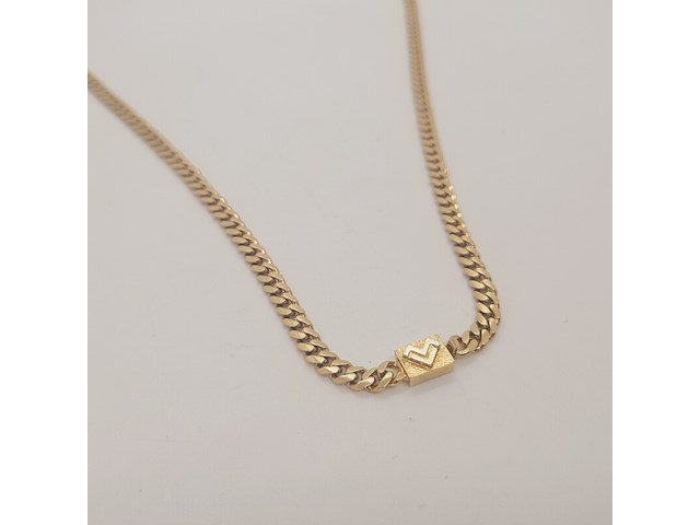 Mario valentino goldplated koningsketting / collier - afbeelding 1 van  4