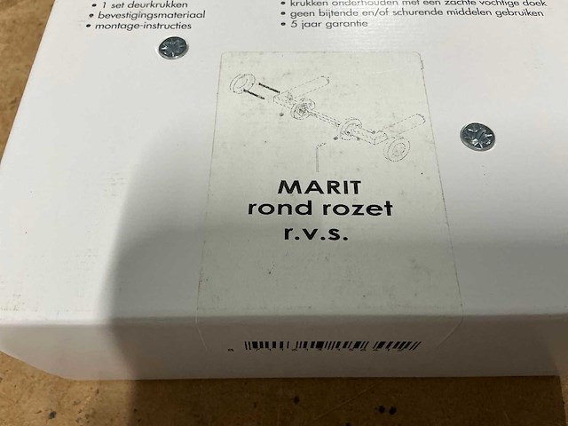 Marit rond rozet deurbeslag (5x) - afbeelding 2 van  3