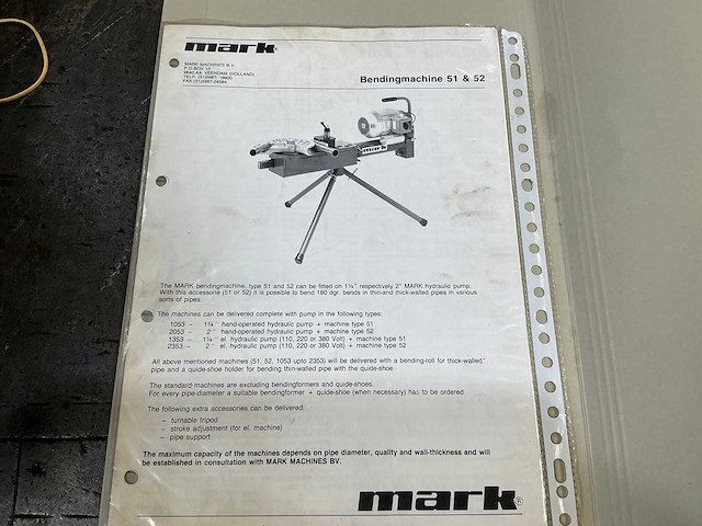 Mark 2053 hydraulische pijpbuiger - afbeelding 6 van  6