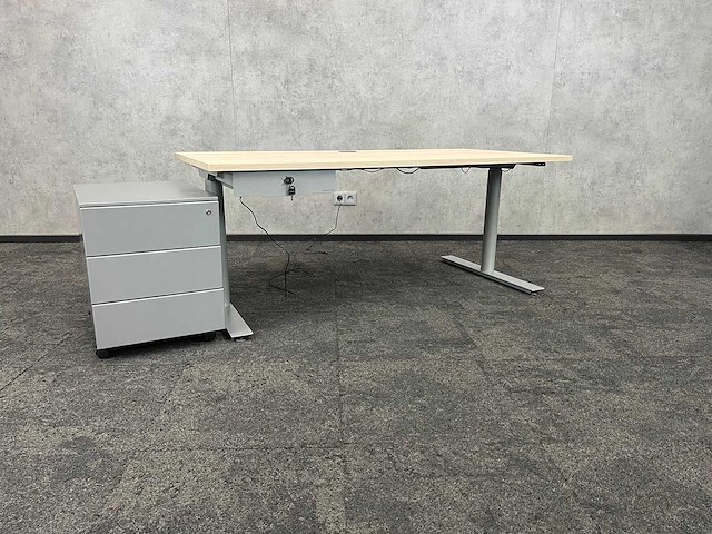 Markant - elektrisch zit-sta bureau 160x80 met ladeblok- ongebruikt - afbeelding 13 van  18
