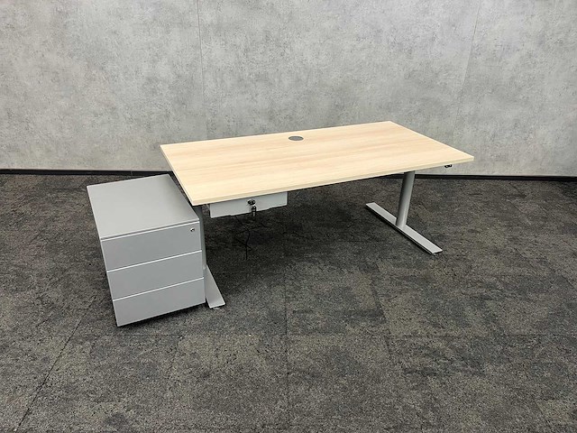 Markant - elektrisch zit-sta bureau 160x80 met ladeblok- ongebruikt - afbeelding 12 van  18