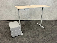 Markant - elektrisch zit-sta bureau 160x80 met ladeblok- ongebruikt - afbeelding 1 van  18