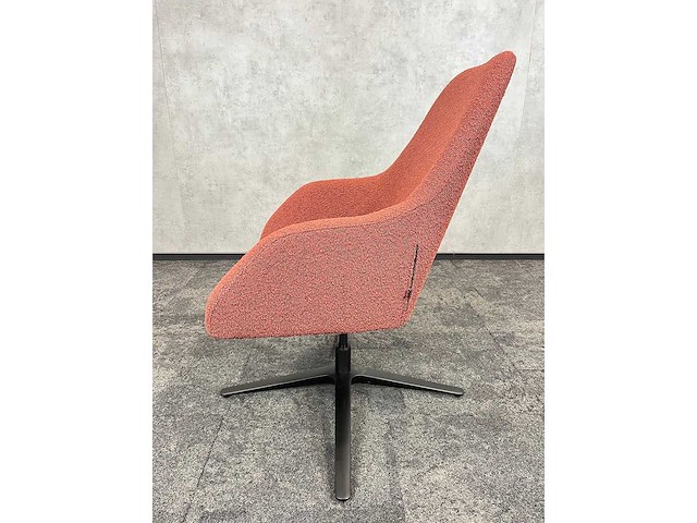 Markant - loungeset rood bouclé/ grijs - ongebruikt - afbeelding 2 van  13