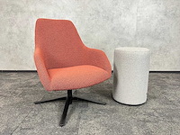 Markant - loungeset rood bouclé/ grijs - ongebruikt - afbeelding 4 van  6