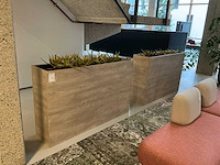 Markant roomdivider met kunstplanten (2x)