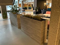 Markant roomdivider met kunstplanten (2x) - afbeelding 2 van  4