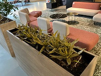 Markant roomdivider met kunstplanten (2x) - afbeelding 3 van  4