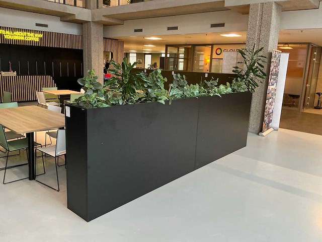 Markant roomdivider met kunstplanten (2x) - afbeelding 2 van  4