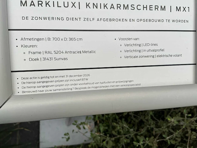 Markilux mx1 zonnescherm - afbeelding 2 van  10