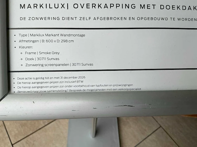 Markilux overkapping met doekdak - afbeelding 2 van  10