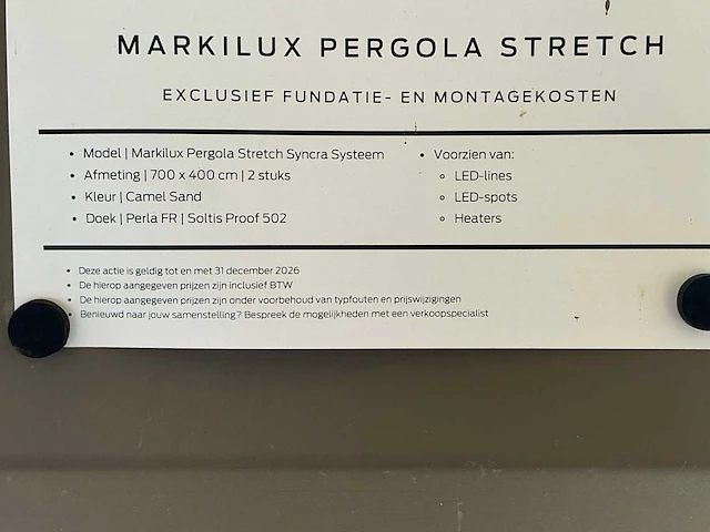 Markilux pergola stretch horeca terrasoverkapping - afbeelding 4 van  12