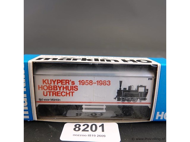 Märklin gesloten goederenwagen / koelwagen (type ichqrs 377) met de opdruk "kuyper's hobbyhuis utrecht 1958-1983", uitgebracht als jubileum- of reclamemodel. [1, 2] - afbeelding 2 van  3