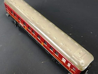 Märklin h0 346/3 schlafwagen (slaaprijtuig) van de dsg uit de jaren 50, uitgevoerd als klassieke blikken 'schürzenwagen' - afbeelding 4 van  5
