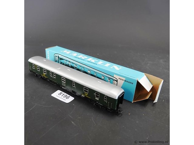 Märklin postrijtuig (postwagen) van de deutsche bundespost - afbeelding 1 van  3