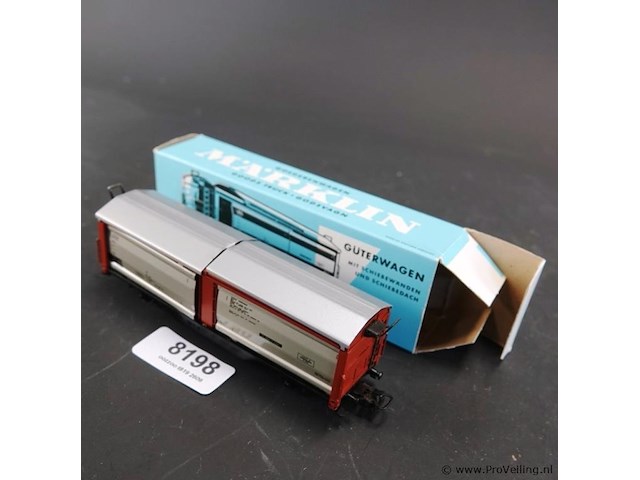 Märklin schuifdak- en schuifwandwagen (bouwserie tbis 870) van de duitse spoorwegen (db) - afbeelding 1 van  3