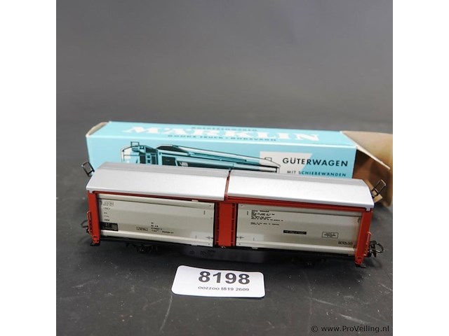 Märklin schuifdak- en schuifwandwagen (bouwserie tbis 870) van de duitse spoorwegen (db) - afbeelding 2 van  3