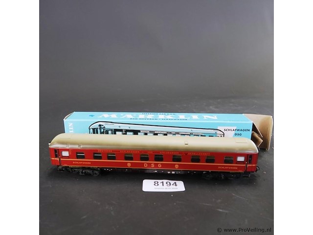 Märklin slaaprijtuig (wlabüm 33) van de duitse spoorwegmaatschappij dsg uit tijdperk iii/iv - afbeelding 2 van  3