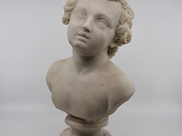 Marmeren sculptuur op voet (19e eeuw) - afbeelding 1 van  7