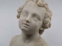 Marmeren sculptuur op voet (19e eeuw) - afbeelding 2 van  7