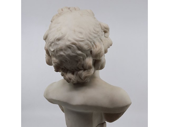 Marmeren sculptuur op voet (19e eeuw) - afbeelding 6 van  7