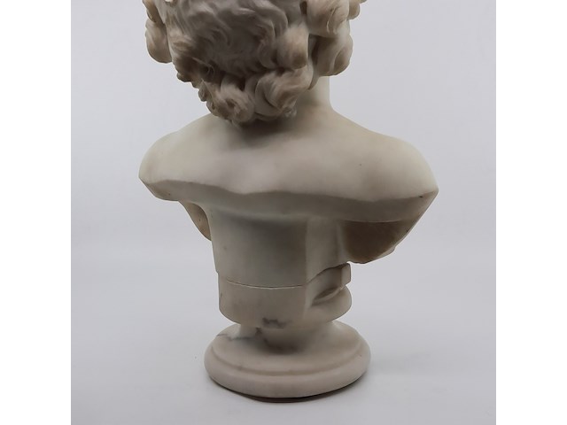 Marmeren sculptuur op voet (19e eeuw) - afbeelding 7 van  7