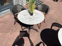 Marmeren terrastafel ø 80 cm (4x) - afbeelding 4 van  6