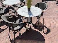 Marmeren terrastafel ø 80 cm (5x) - afbeelding 2 van  6