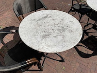 Marmeren terrastafel ø 80 cm (5x) - afbeelding 6 van  6
