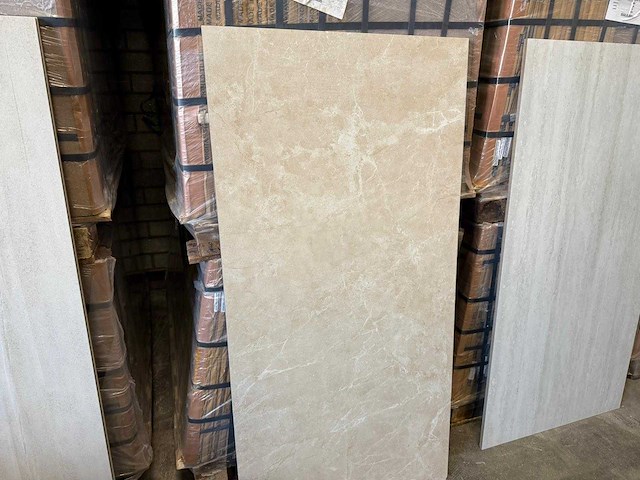 Marmerlook beige tegel 60x120 - 14,4 m2 - afbeelding 2 van  3