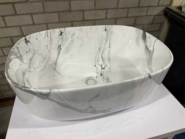 Marmerlook waskom - afbeelding 1 van  3