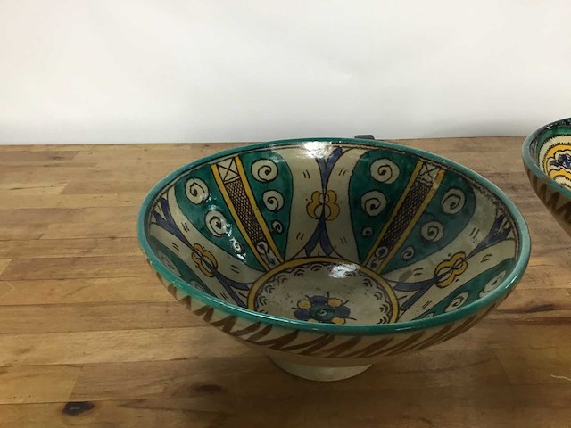Marokkaanse polychrome kom - crockery (2x) - afbeelding 2 van  7