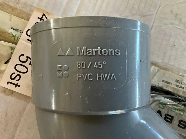 Martens pvc mof 80mm 45° (400x) - afbeelding 3 van  6
