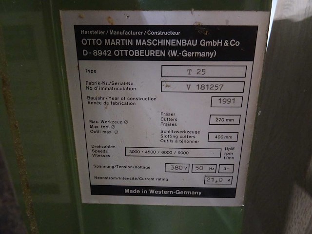 Martin - 1991 - t25 - freesmachine - afbeelding 6 van  7