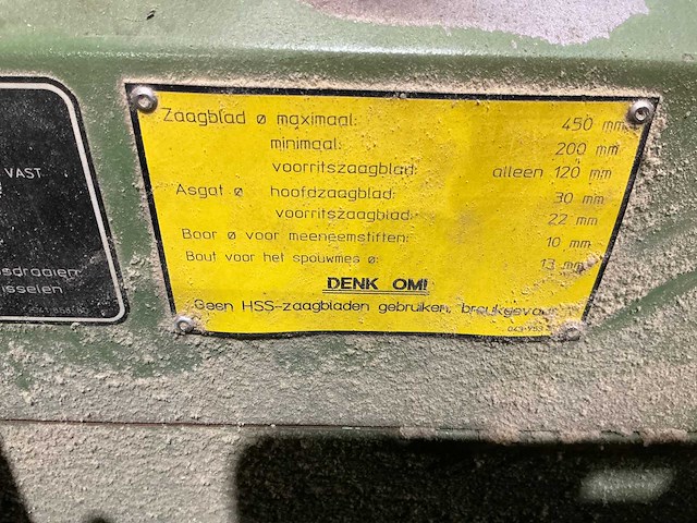 Martin - 1996 - t 72 - 3,3 - formaatcirkelzaagmachine - afbeelding 6 van  15
