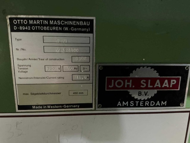 Martin - t 71 - formaatcirkelzaagmachine - afbeelding 8 van  9