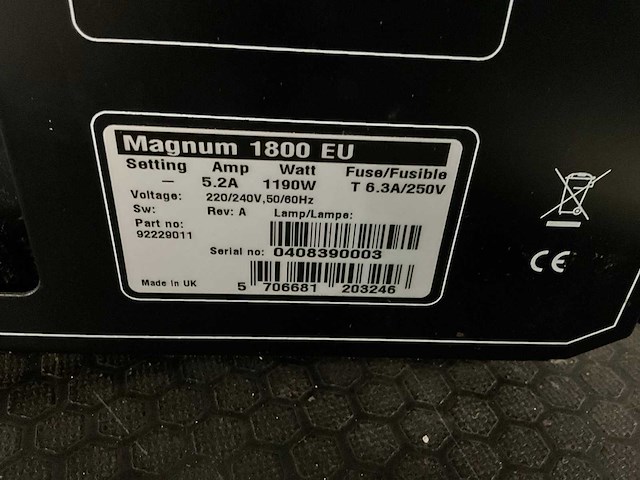 Martin jem magnum 1800 rookmachine - afbeelding 6 van  6
