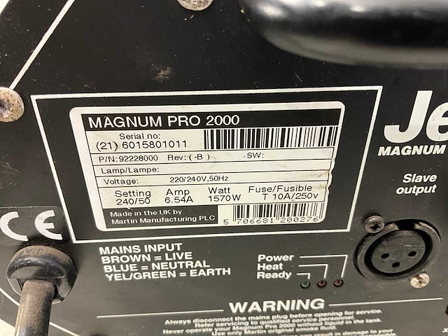 Martin jem magnum pro 2000 rookmachine - afbeelding 3 van  3