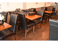 Martin meallet o.a. complete set restaurantmeubilair - 4 treinzitbanken - 24 restaurantstoelen en 14 restauranttafels - afbeelding 2 van  4