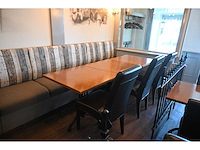 Martin meallet o.a. complete set restaurantmeubilair - 4 treinzitbanken - 24 restaurantstoelen en 14 restauranttafels - afbeelding 4 van  4