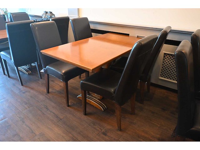 Martin meallet o.a. complete set restaurantmeubilair - 4 treinzitbanken - 24 restaurantstoelen en 14 restauranttafels - afbeelding 8 van  13