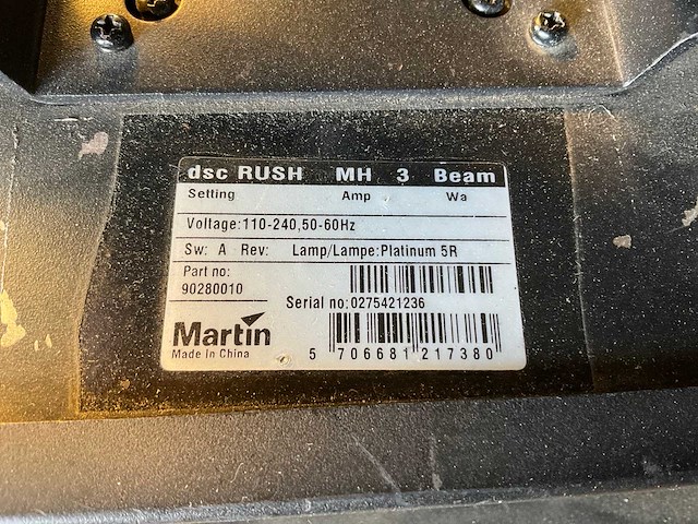 Martin rush mh3 moving head (3x) - afbeelding 4 van  5