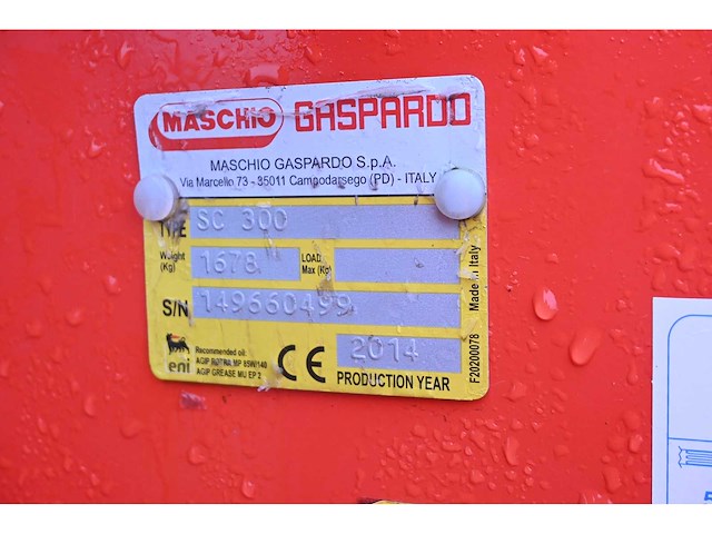 Maschio gaspardo - 2014 - sc300 - grondfrees - afbeelding 2 van  14