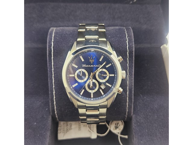 Maserati attrazione blue chronograaf herenhorloge - afbeelding 1 van  8