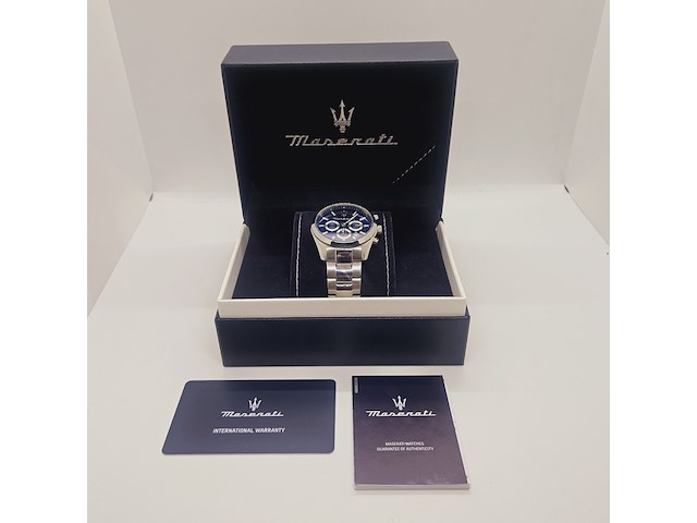 Maserati attrazione blue chronograaf herenhorloge - afbeelding 2 van  8