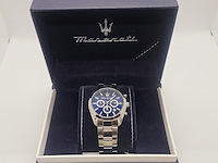 Maserati attrazione blue chronograaf herenhorloge - afbeelding 3 van  8