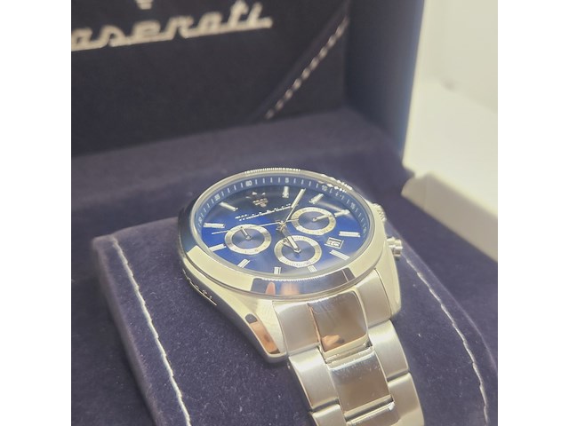 Maserati attrazione blue chronograaf herenhorloge - afbeelding 5 van  8