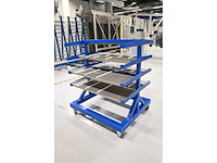 Masévon rvs glashouder transportwagen - afbeelding 3 van  5