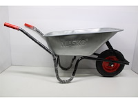 Masko kruiwagen 100l met luchtbanden max. 250kg laadvermogen zilver - afbeelding 1 van  2