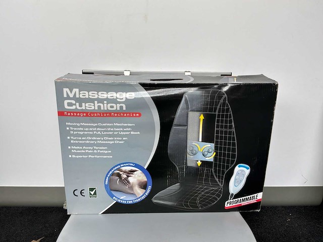 Massage cushion massagestoel rug/zit kussen afstandsbediening 12volt/220volt - afbeelding 1 van  7