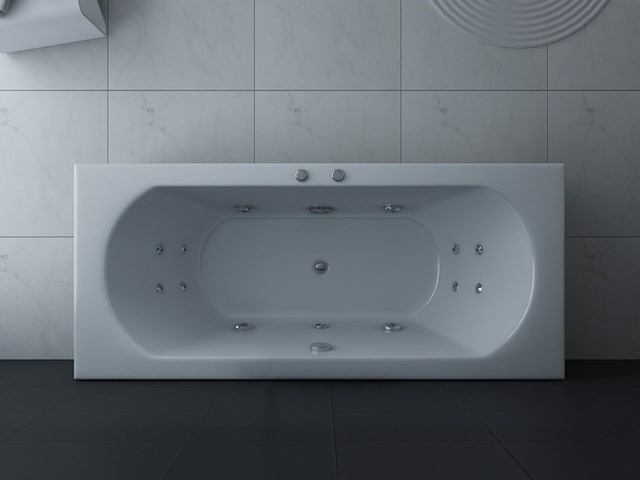 Massagebad vonato aurora hoogglans wit - afbeelding 3 van  3